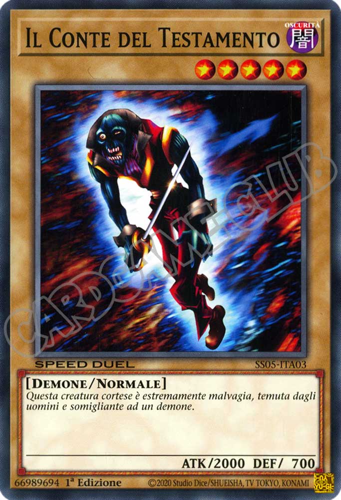 SS05-ITA03 Il Conte del Testamento comune 1a Edizione (IT) -NEAR MINT-