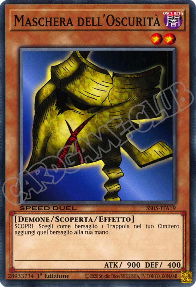 SS05-ITA19 Maschera dell'Oscurita' comune 1a Edizione (IT) -NEAR MINT-