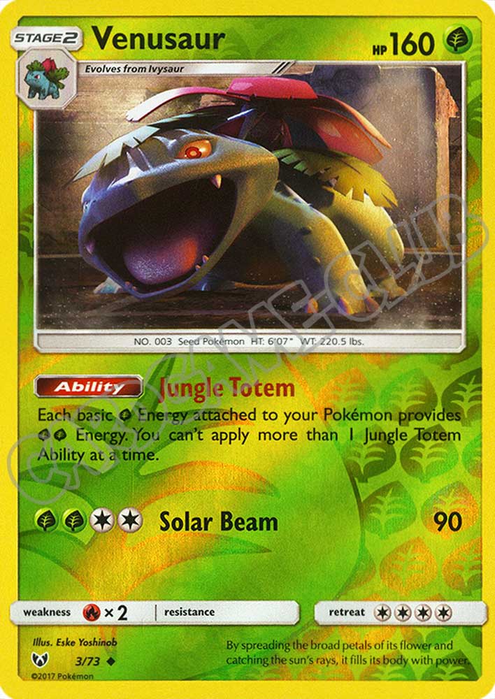 03 / 73 Venusaur non comune foil reverse (EN) -NEAR MINT-