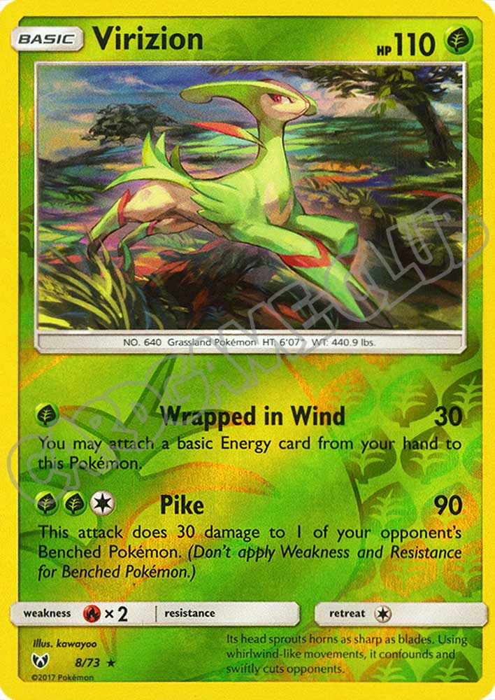 08 / 73 Virizion rara foil reverse (EN) -NEAR MINT-