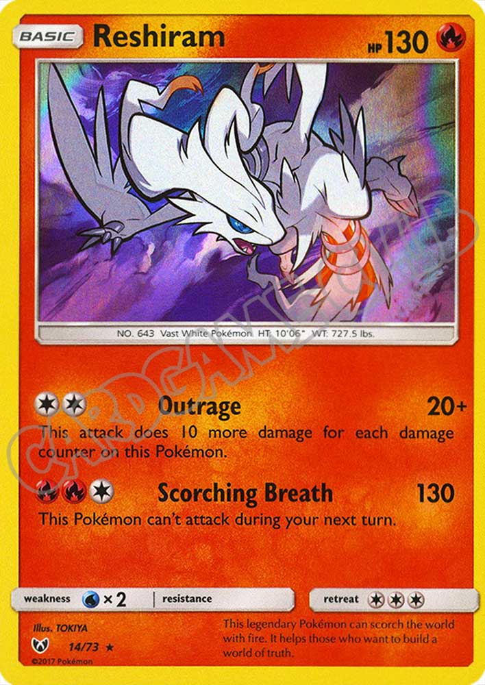 14 / 73 Reshiram rara foil (EN) -NEAR MINT-