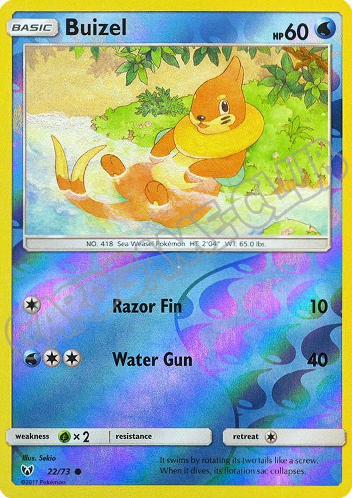 22 / 73 Buizel comune foil reverse (EN) -NEAR MINT-