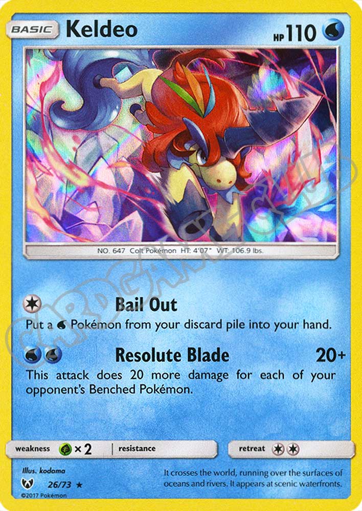 26 / 73 Keldeo rara foil (EN) -NEAR MINT-