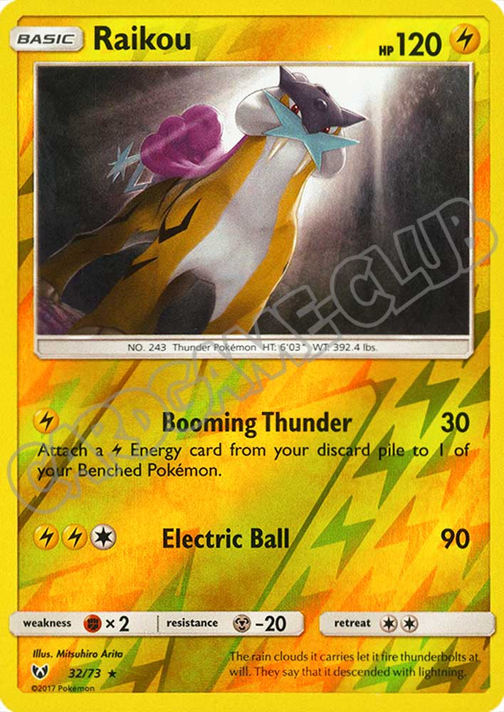 32 / 73 Raikou rara foil reverse (EN) -NEAR MINT-