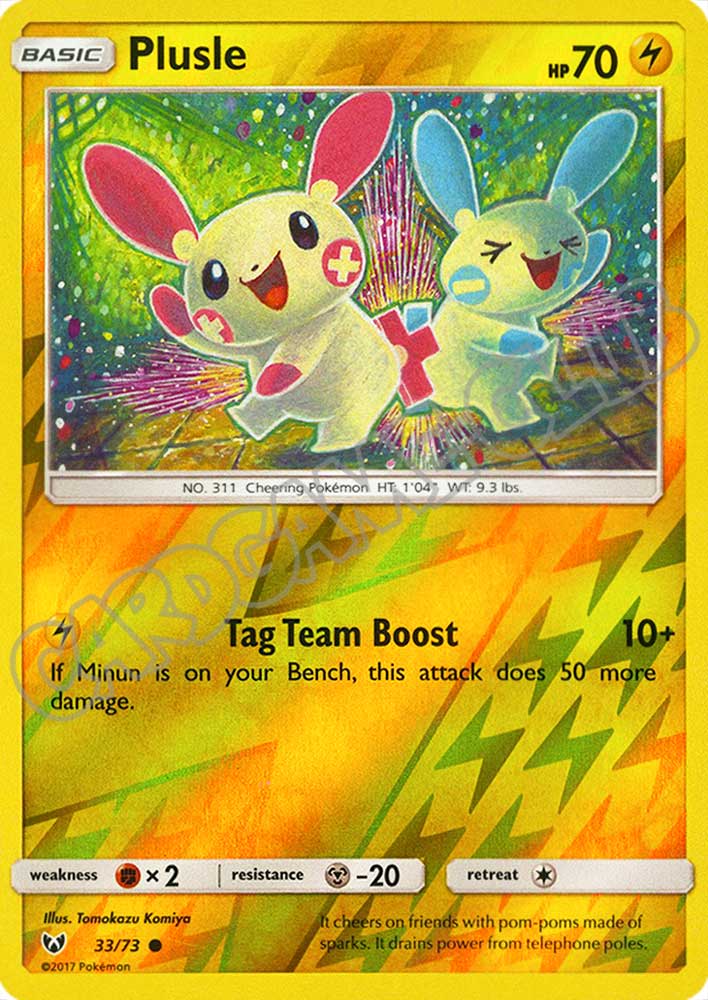 33 / 73 Plusle comune foil reverse (EN) -NEAR MINT-