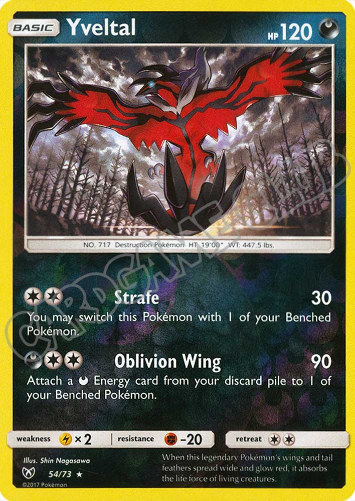 54 / 73 Yveltal rara foil reverse (EN) -NEAR MINT-