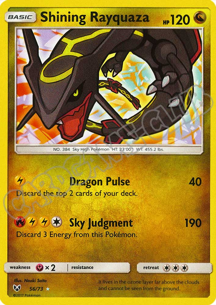 56 / 73 Shining Rayquaza shining foil (EN) -NEAR MINT-