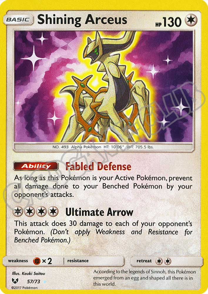 57 / 73 Shining Arceus shining foil (EN) -NEAR MINT-