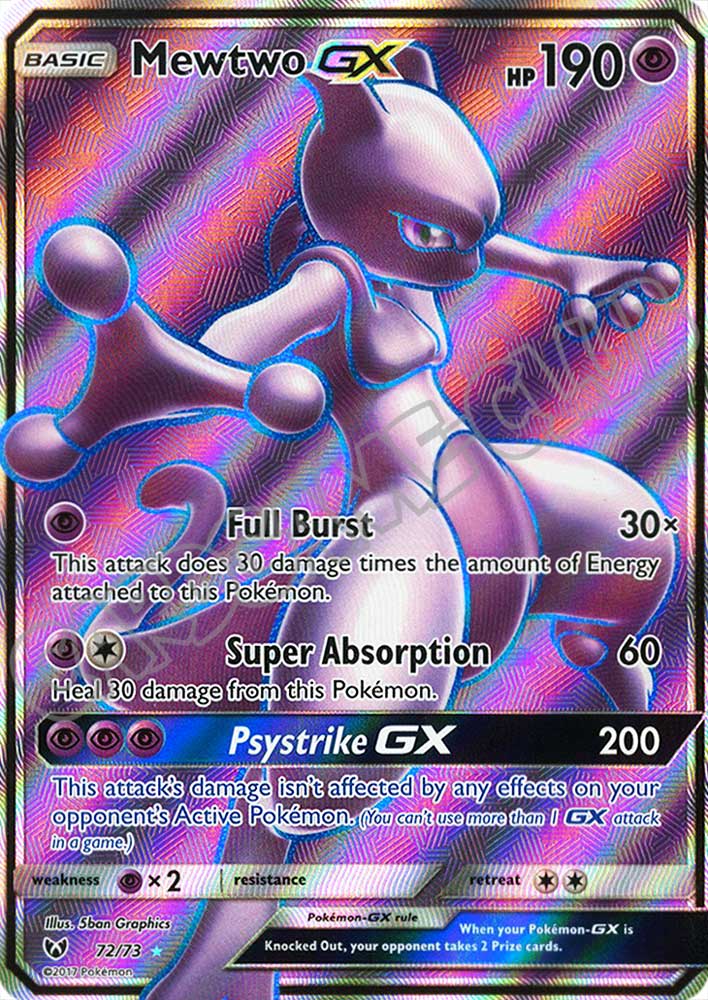72 / 73 Mewtwo GX ultra rara foil (EN) -NEAR MINT-