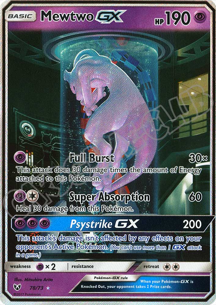 78 / 73 Mewtwo GX rara segreta foil (EN) -NEAR MINT-