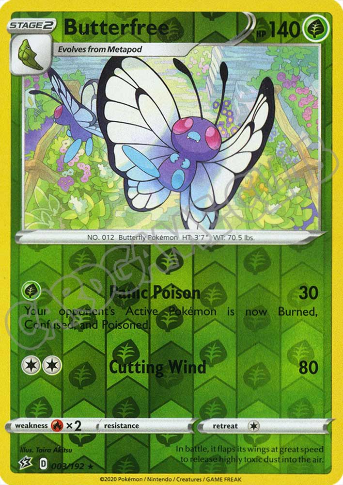 003 / 192 Butterfree rara foil reverse (EN)