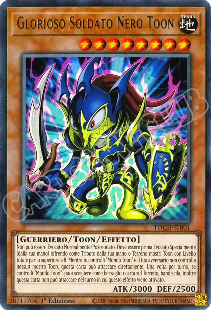 TOCH-IT001 Glorioso Soldato Nero Toon ultra rara 1a Edizione (IT) -NEAR MINT-