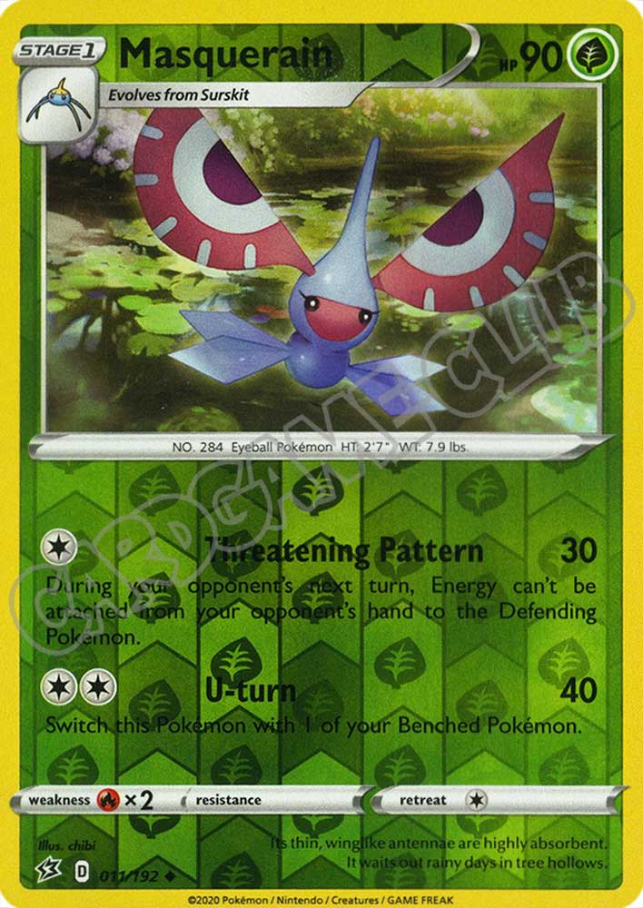 011 / 192 Masquerain non comune foil reverse (EN)