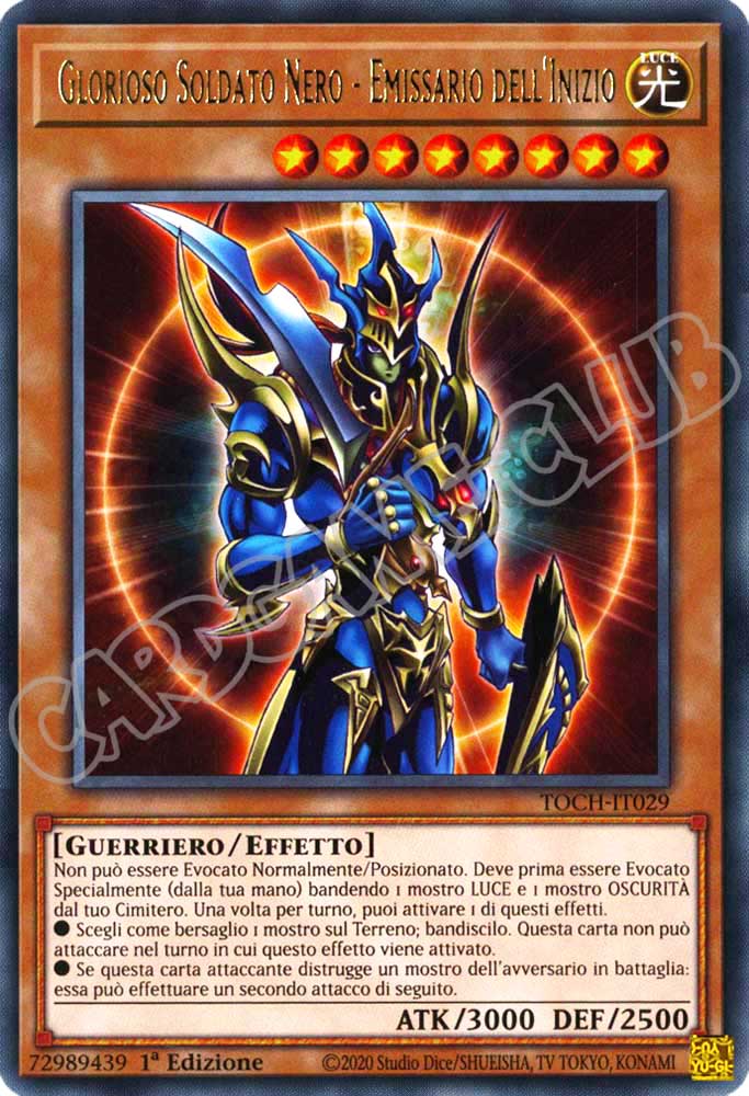 TOCH-IT029 Glorioso Soldato Nero - Emissario dell'Inizio rara 1a Edizione (IT) -NEAR MINT-