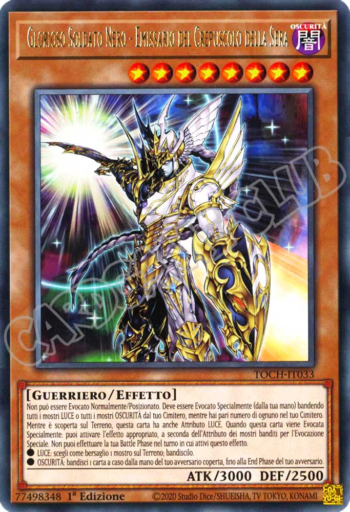 TOCH-IT033 Glorioso Soldato Nero - Emissario del Crepuscolo della Sera rara 1a Edizione (IT) -NEAR MINT-