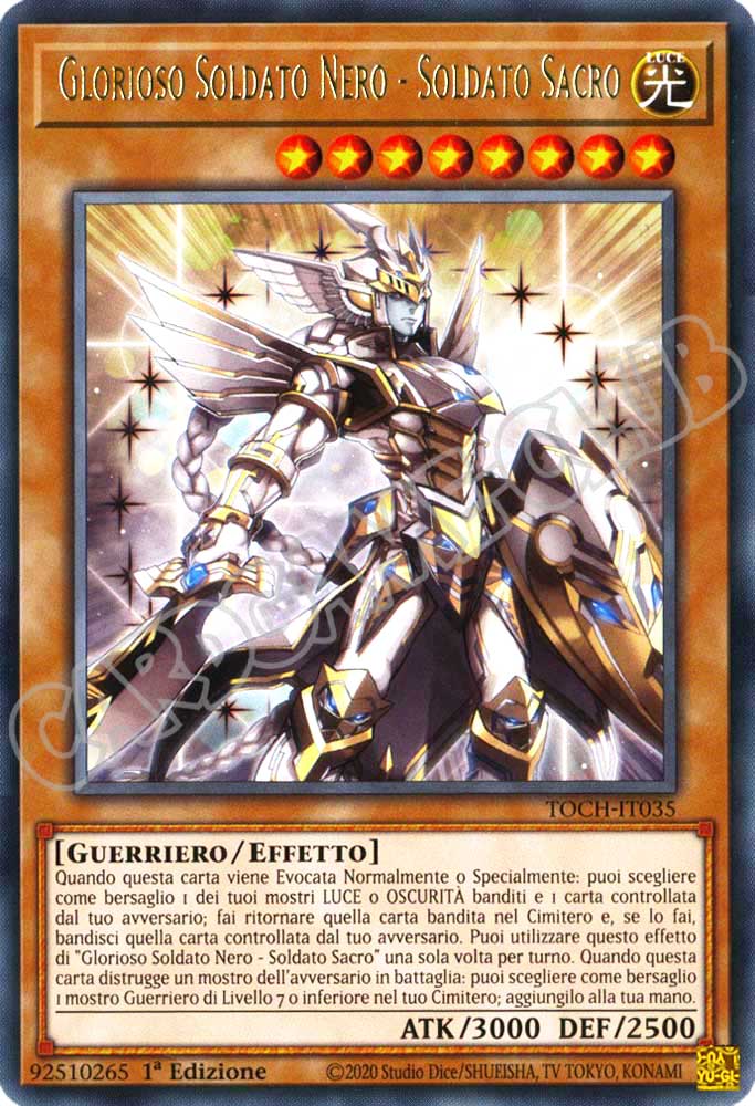 TOCH-IT035 Glorioso Soldato Nero - Soldato Sacro rara 1a Edizione (IT) -NEAR MINT-