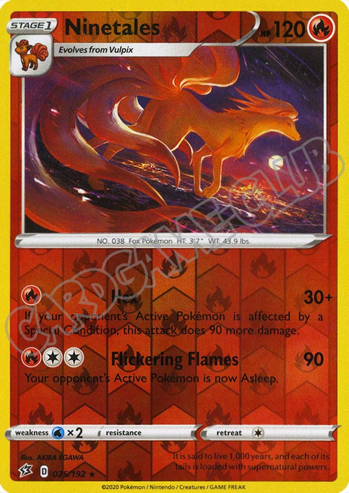 025 / 192 Ninetales rara foil reverse (EN)