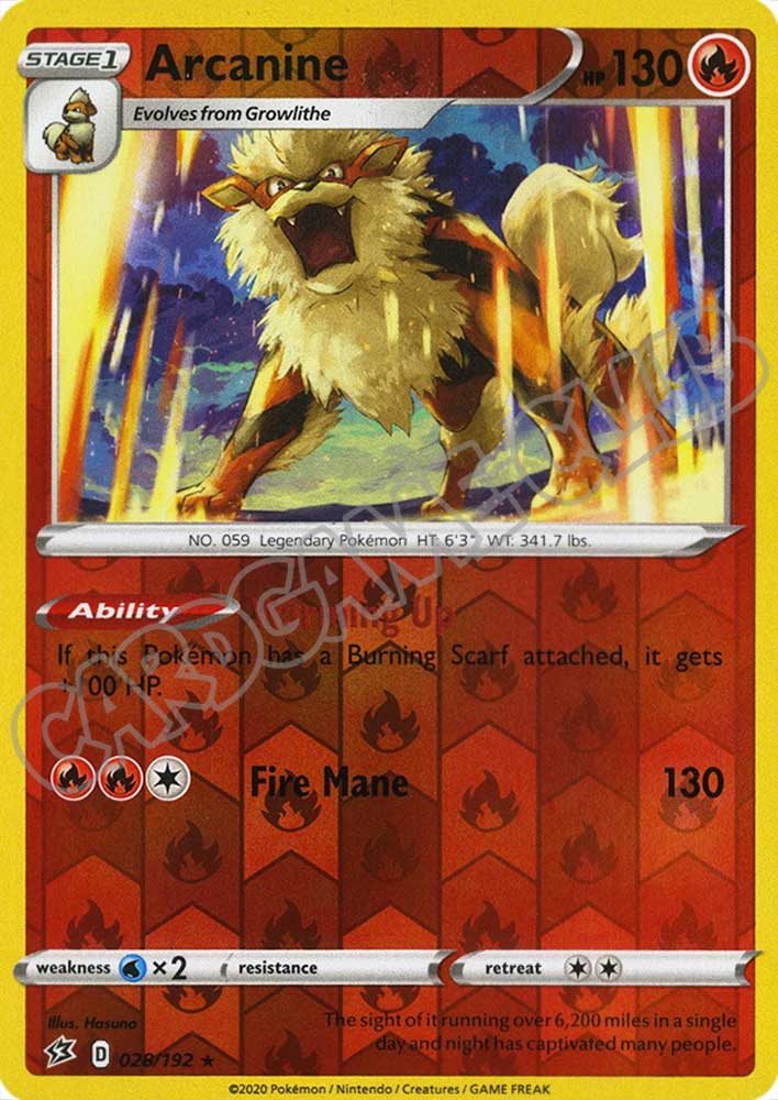 028 / 192 Arcanine rara foil reverse (EN)