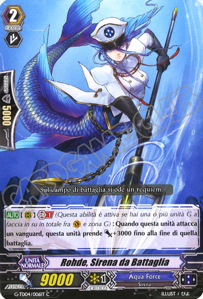G-TD04-IT006 Rohde, Sirena da Battaglia comune normale (IT) -NEAR MINT-