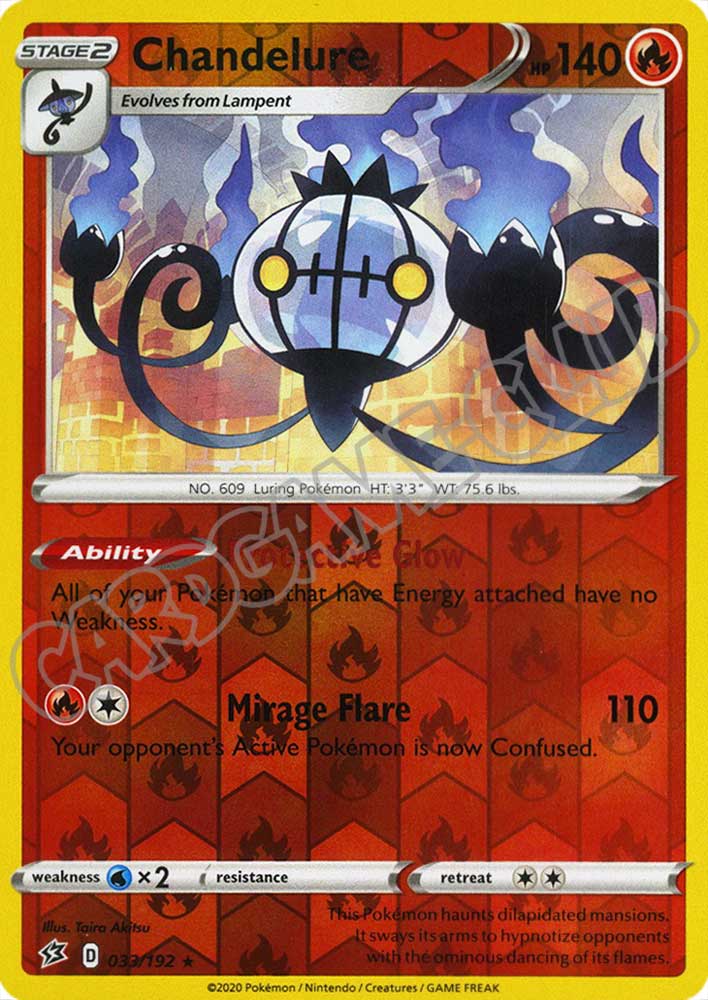 033 / 192 Chandelure rara foil reverse (EN)