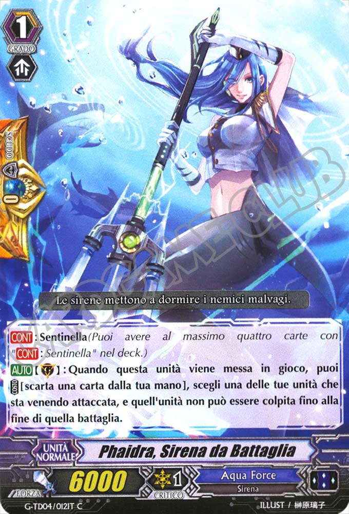 G-TD04-IT012 Phaidra, Sirena da Battaglia comune normale (IT) -NEAR MINT-