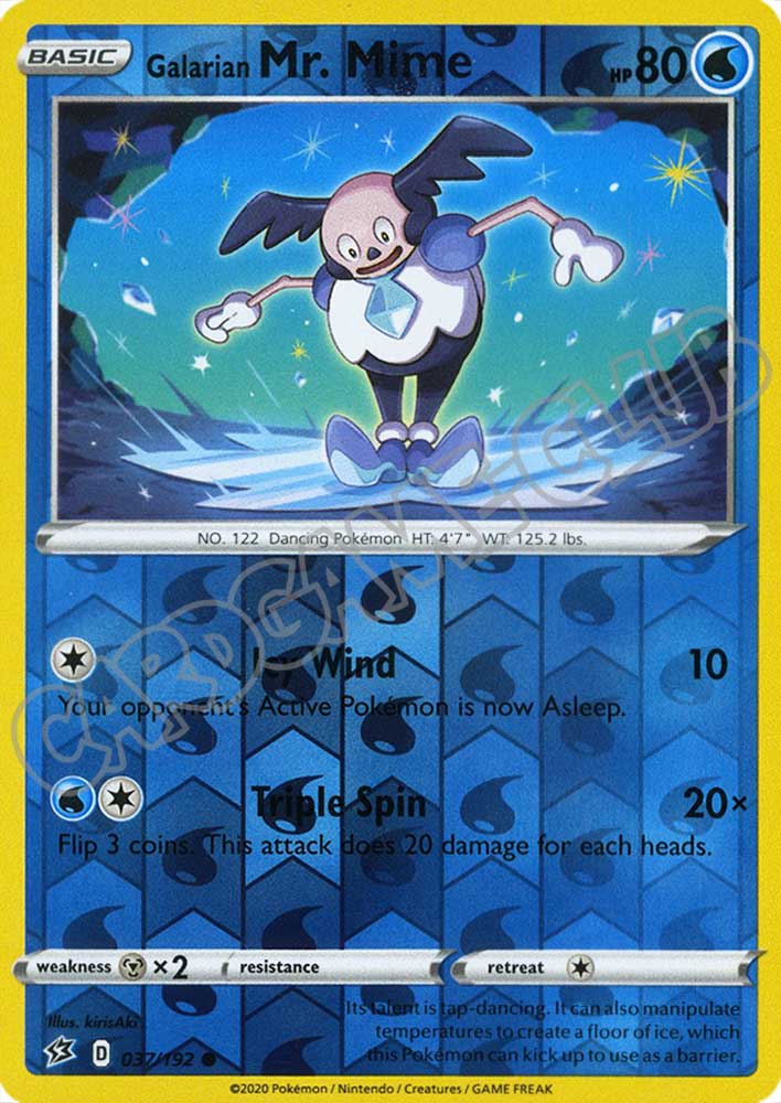 037 / 192 Galarian Mr. Mime comune foil reverse (EN)