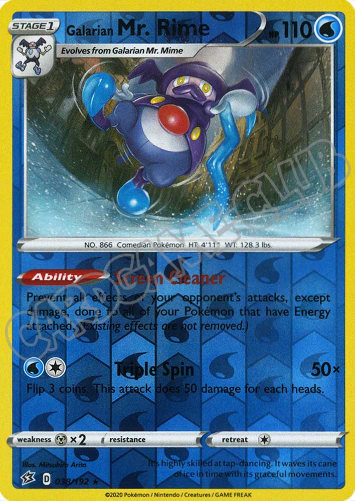 038 / 192 Galarian Mr. Rime rara foil reverse (EN)