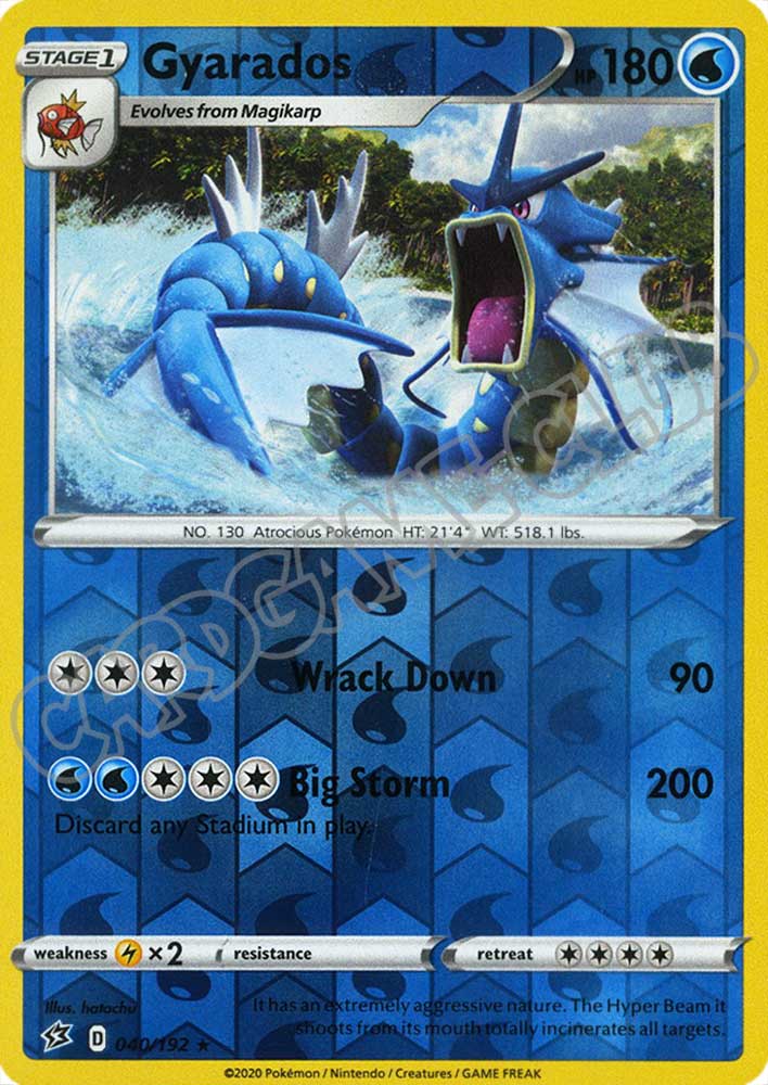 040 / 192 Gyarados rara foil reverse (EN)
