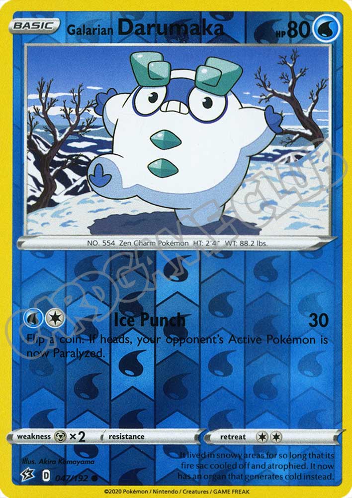 047 / 192 Galarian Darumaka comune foil reverse (EN)