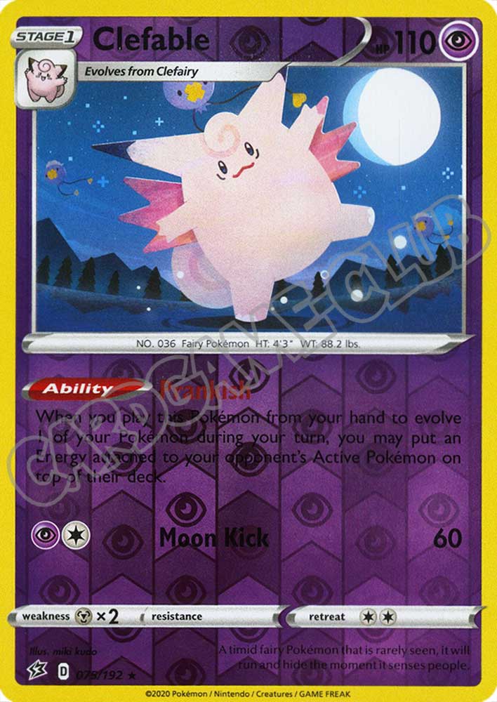 075 / 192 Clefable rara foil reverse (EN)