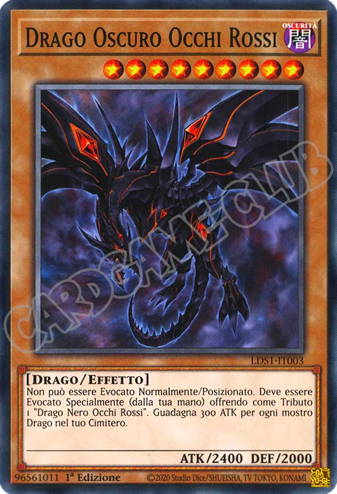 LDS1-IT003 Drago Oscuro Occhi Rossi comune 1a Edizione (IT) -NEAR MINT-