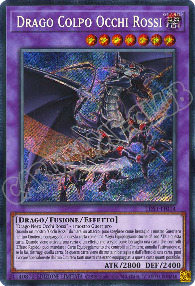 LDS1-IT014 Drago Colpo Occhi Rossi rara segreta 1a Edizione (IT) -NEAR MINT-