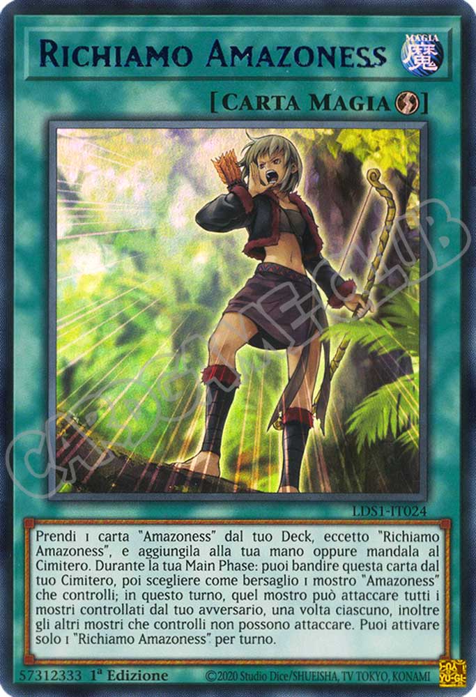 LDS1-IT024 Richiamo Amazoness (Nome Blu) ultra rara 1a Edizione (IT) -MINT-