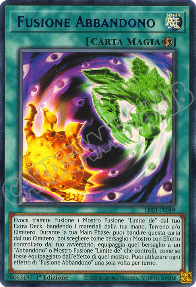 LDS1-IT049 Fusione Abbandono (Nome Blu) ultra rara 1a Edizione (IT) -MINT-