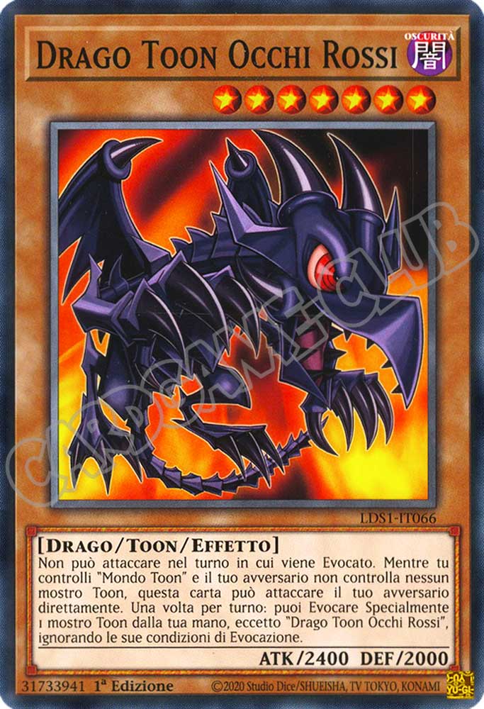LDS1-IT066 Drago Toon Occhi Rossi comune 1a Edizione (IT) -NEAR MINT-