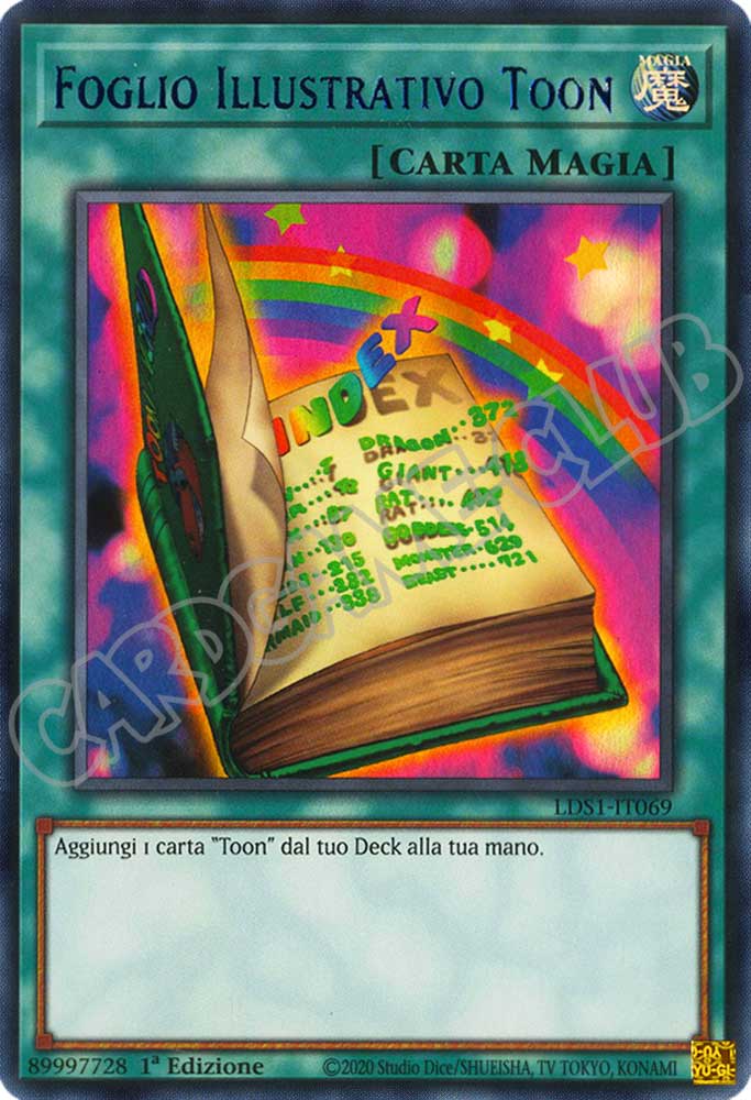 LDS1-IT069 Foglio Illustrativo Toon (Nome Blu) ultra rara 1a Edizione (IT) -MINT-