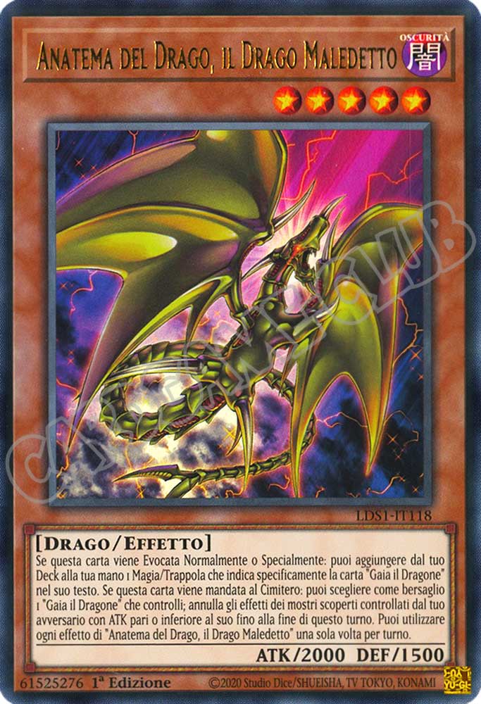 LDS1-IT118 Anatema del Drago, il Drago Maledetto ultra rara 1a Edizione (IT) -NEAR MINT-