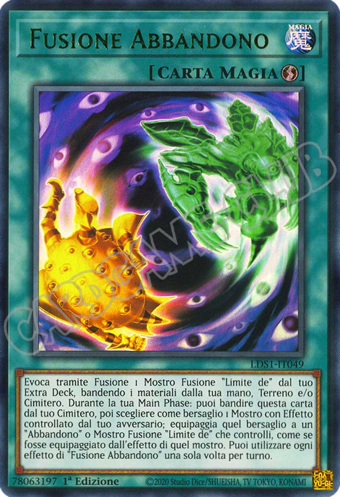 LDS1-IT049 Fusione Abbandono (Nome Verde) ultra rara 1a Edizione (IT) -MINT-
