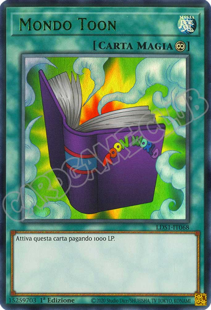 LDS1-IT068 Mondo Toon (Nome Verde) ultra rara 1a Edizione (IT) -MINT-