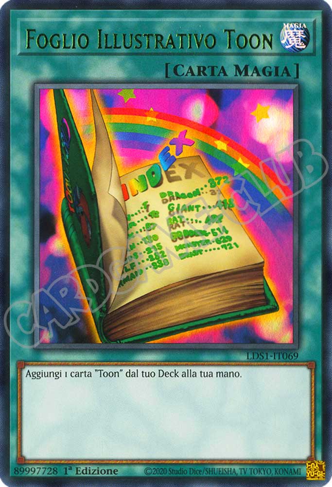 LDS1-IT069 Foglio Illustrativo Toon (Nome Verde) ultra rara 1a Edizione (IT) -MINT-