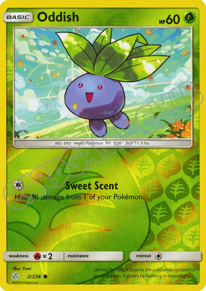 002 / 236 Oddish comune foil reverse (EN) -NEAR MINT-