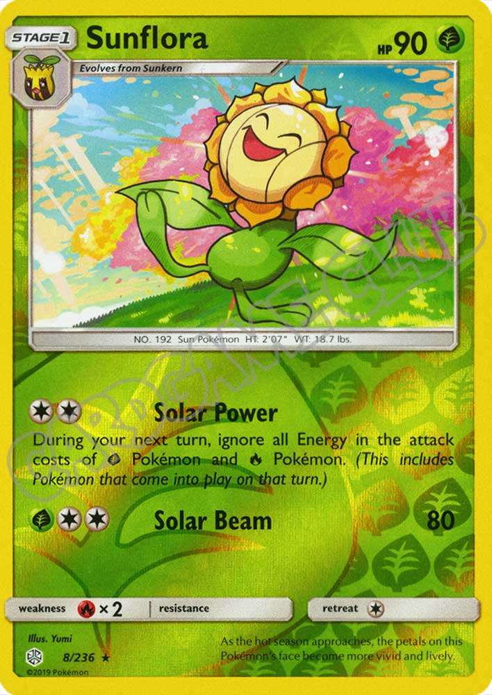 008 / 236 Sunflora rara foil reverse (EN) -NEAR MINT-