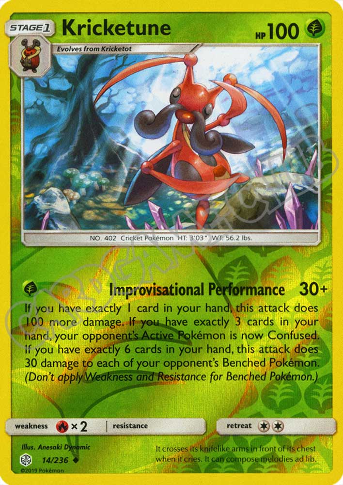 014 / 236 Kriketune non comune foil reverse (EN) -NEAR MINT-