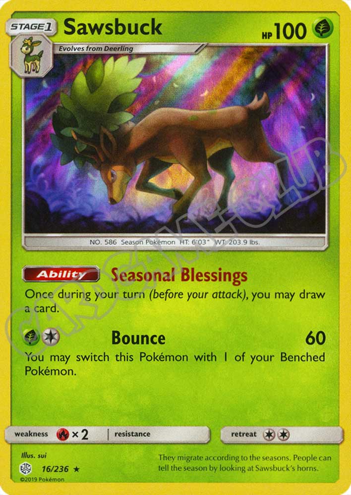 016 / 236 Sawsbuck rara foil (EN) -NEAR MINT-