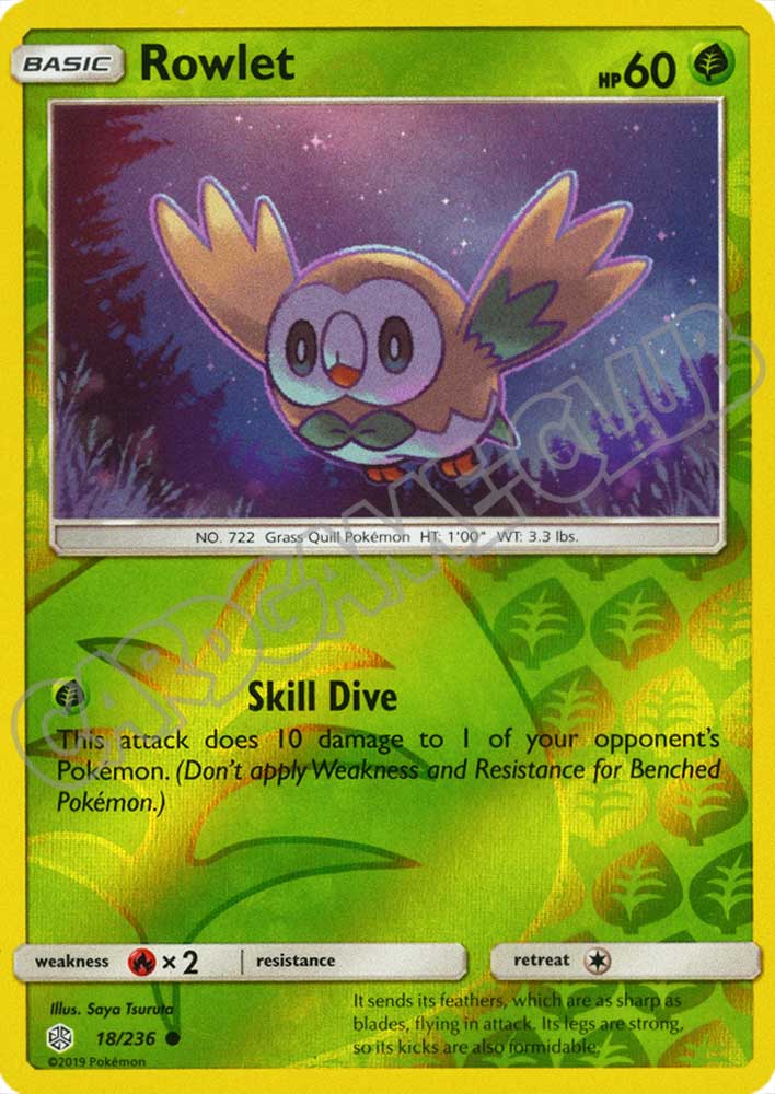 018 / 236 Rowlet comune foil reverse (EN) -NEAR MINT-