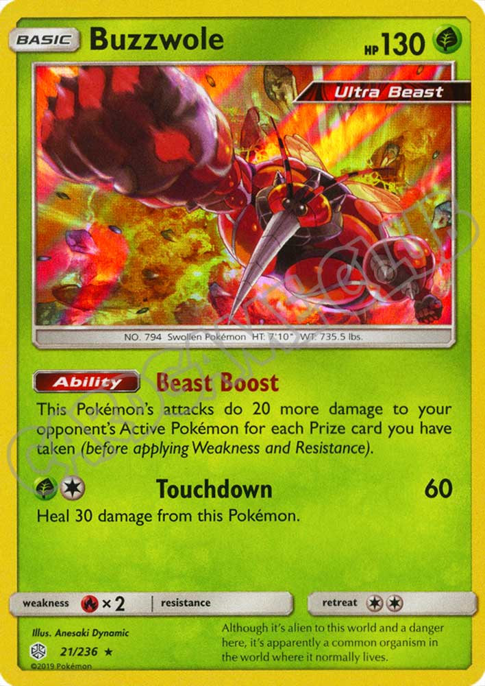 021 / 236 Buzzwole rara foil (EN) -NEAR MINT-