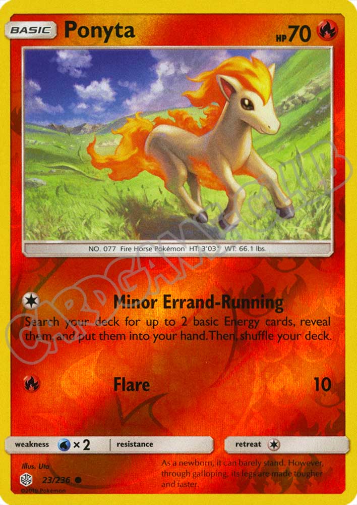 023 / 236 Ponyta comune foil reverse (EN) -NEAR MINT-