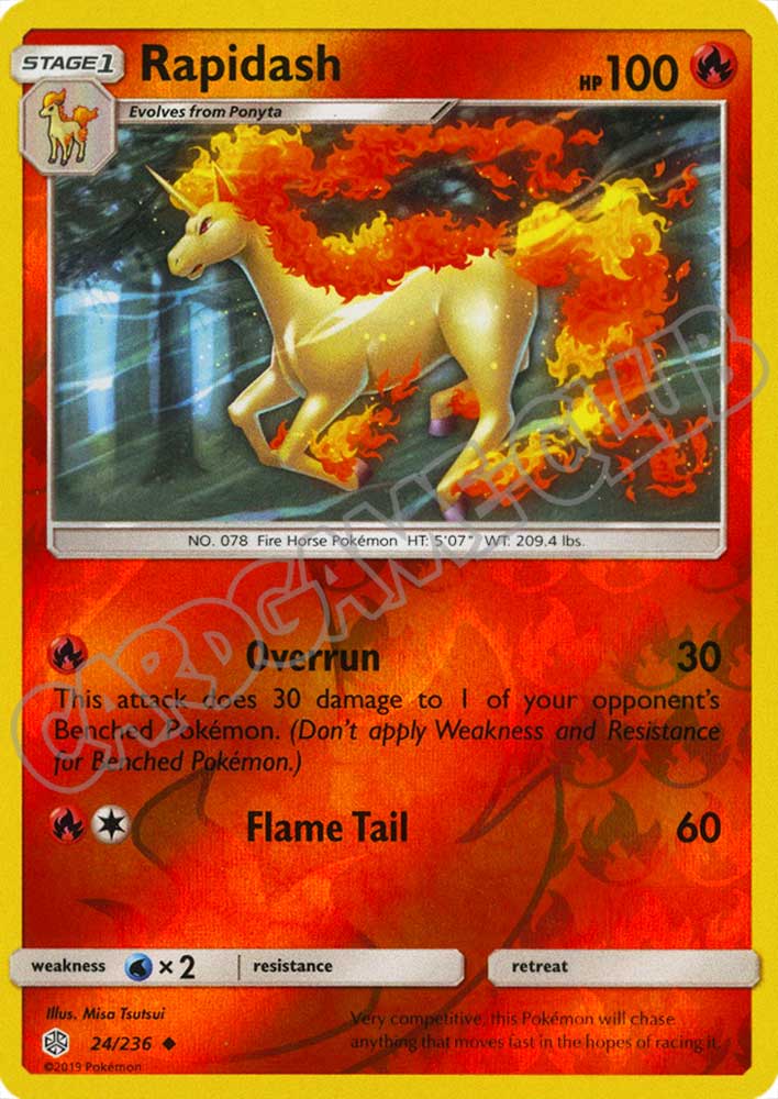 024 / 236 Rapidash non comune foil reverse (EN) -NEAR MINT-