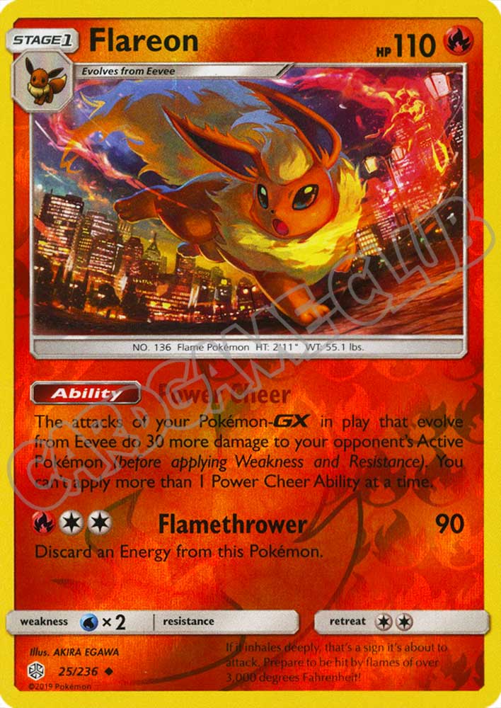 025 / 236 Flareon non comune foil reverse (EN) -NEAR MINT-