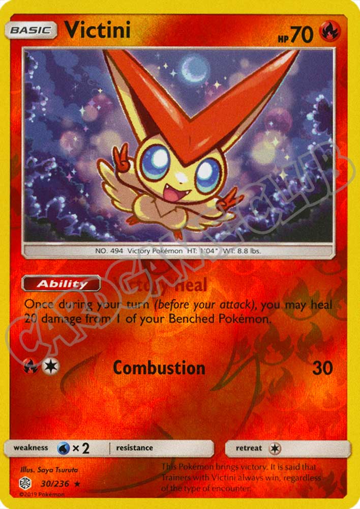 030 / 236 Victini rara foil reverse (EN) -NEAR MINT-